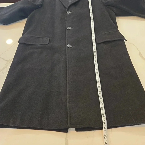 VTG 100% Cashmere USA Union Made Anderson Little Co. Coat Mens Size Large Black - Picture 12 of 13
